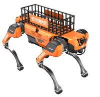 輔助運(yùn)輸四足機(jī)器狗 （第5代，高強(qiáng)度載物框+伴隨功能+自探索式導(dǎo)航系統(tǒng)+自組網(wǎng)+云管理平臺(tái)）